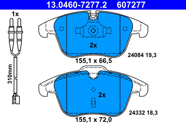 Placute frana ATE 13.0460-7277.2