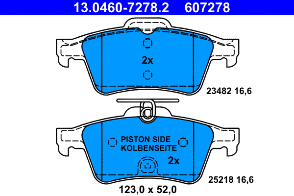Placute frana ATE 13.0460-7278.2