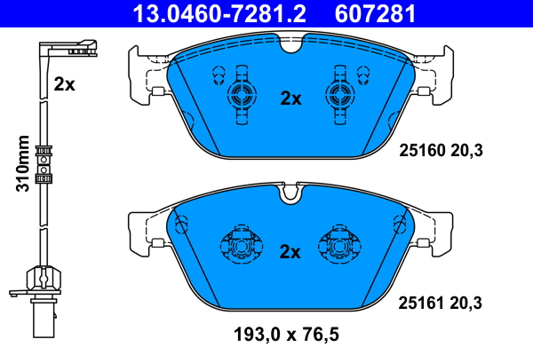 Placute frana ATE 13.0460-7281.2
