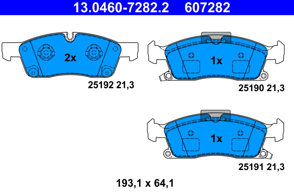 Placute frana ATE 13.0460-7282.2