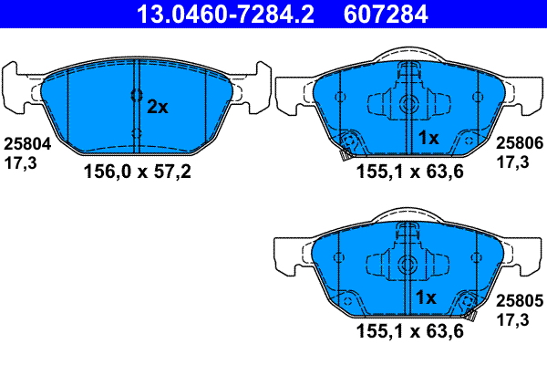 Placute frana ATE 13.0460-7284.2