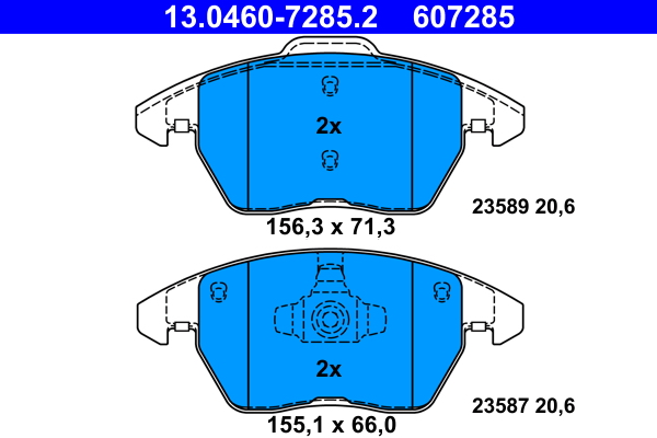 Placute frana ATE 13.0460-7285.2