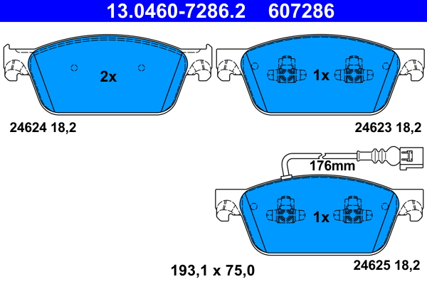 Placute frana ATE 13.0460-7286.2