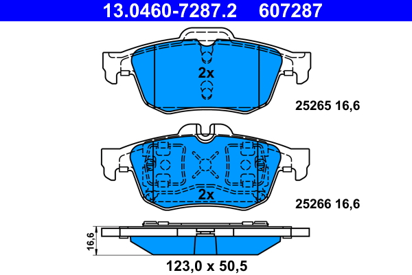 Placute frana ATE 13.0460-7287.2