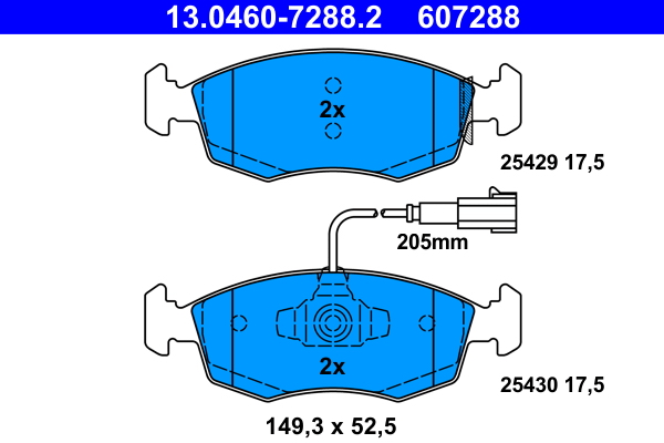 Placute frana ATE 13.0460-7288.2