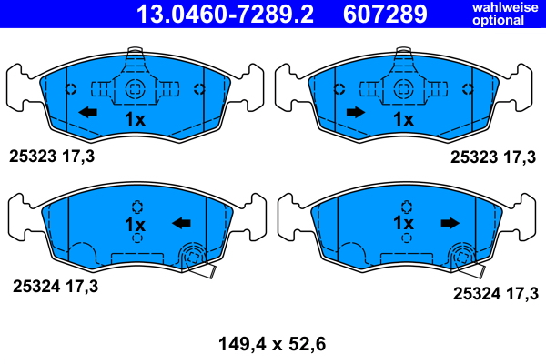 Placute frana ATE 13.0460-7289.2