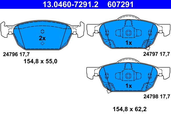 Placute frana ATE 13.0460-7291.2