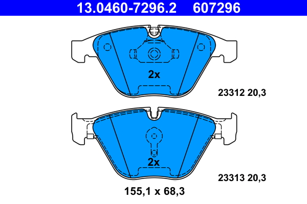 Placute frana ATE 13.0460-7296.2