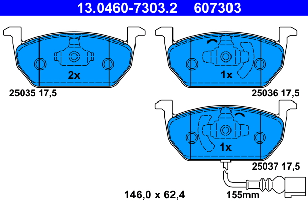 Placute frana ATE 13.0460-7303.2
