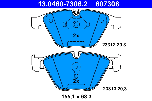 Placute frana ATE 13.0460-7306.2