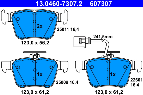 Placute frana ATE 13.0460-7307.2