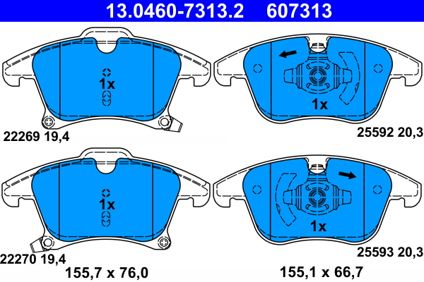 Placute frana ATE 13.0460-7313.2