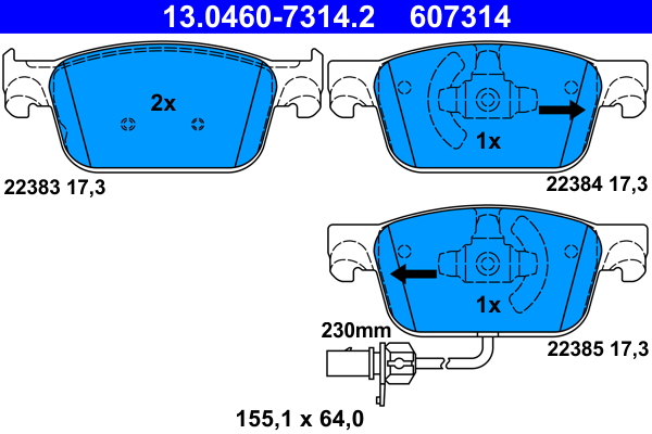 Placute frana ATE 13.0460-7314.2