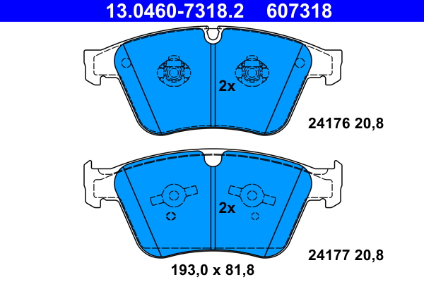 Placute frana ATE 13.0460-7318.2