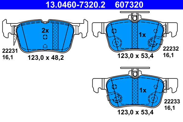 Placute frana ATE 13.0460-7320.2