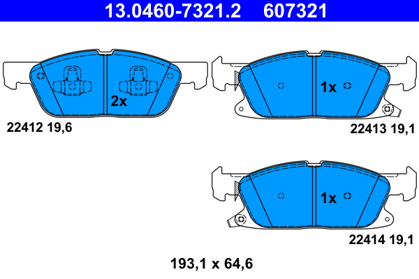 Placute frana ATE 13.0460-7321.2