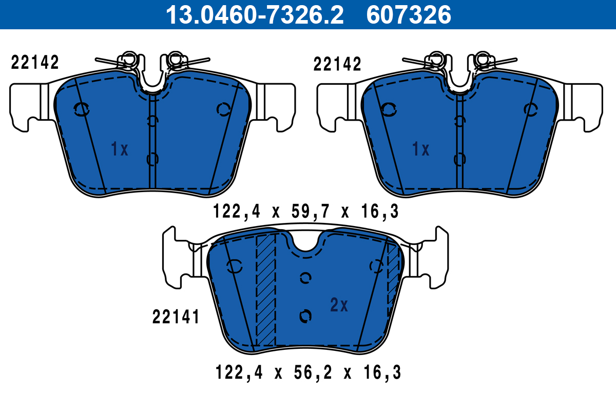 Placute frana ATE 13.0460-7326.2