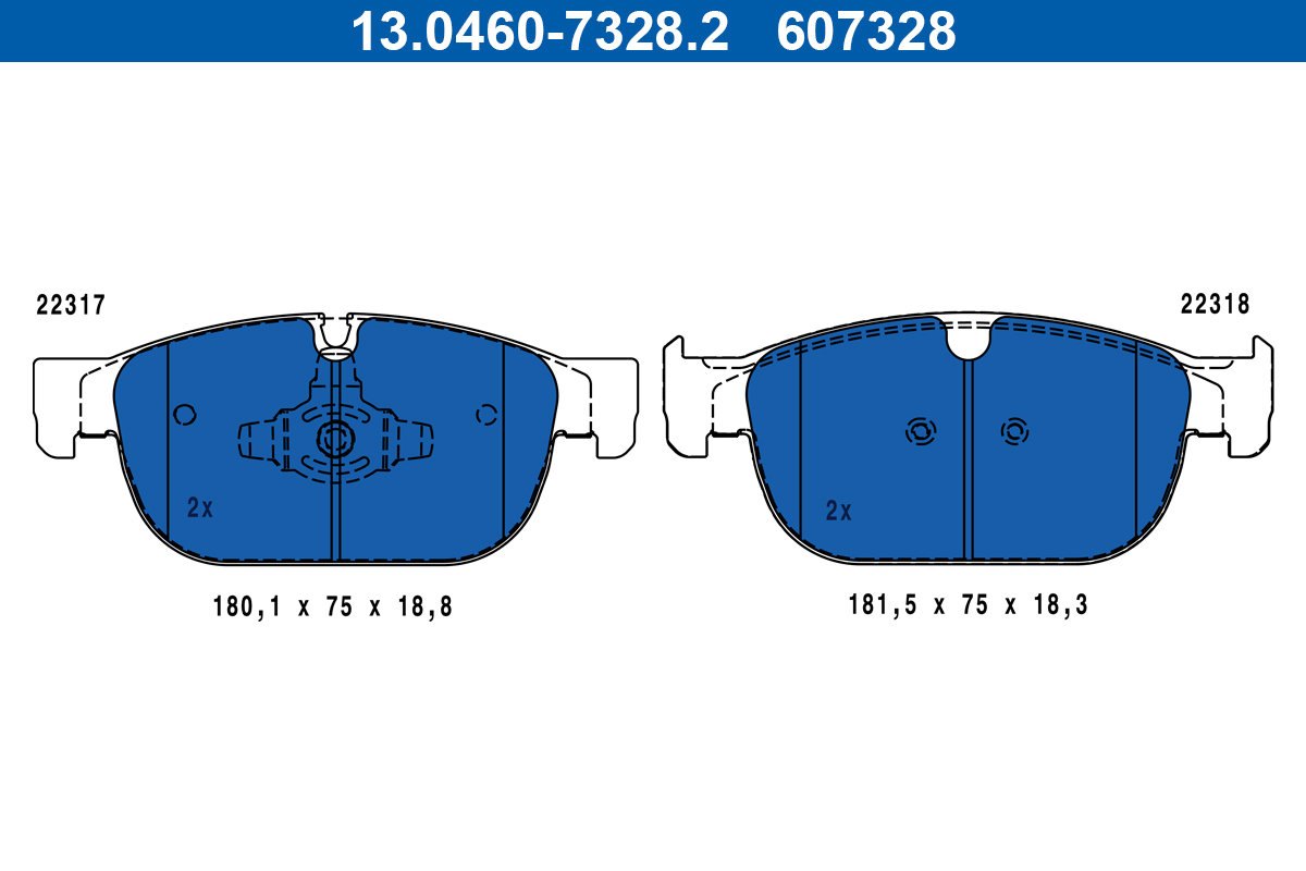 Placute frana ATE 13.0460-7328.2