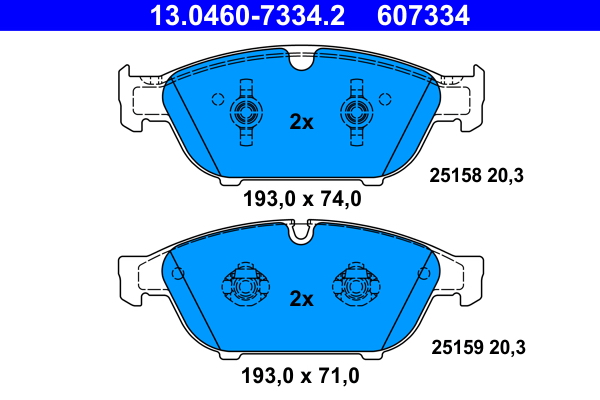 Placute frana ATE 13.0460-7334.2