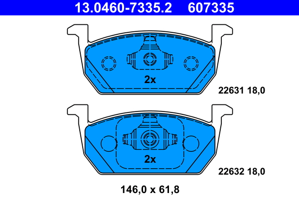 Placute frana ATE 13.0460-7335.2
