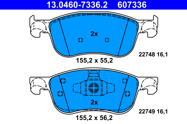 Placute frana ATE 13.0460-7336.2