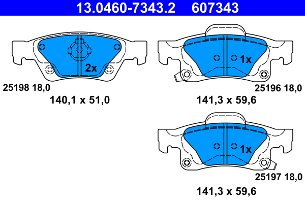 Placute frana ATE 13.0460-7343.2