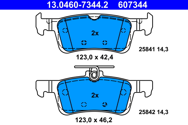 Placute frana ATE 13.0460-7344.2