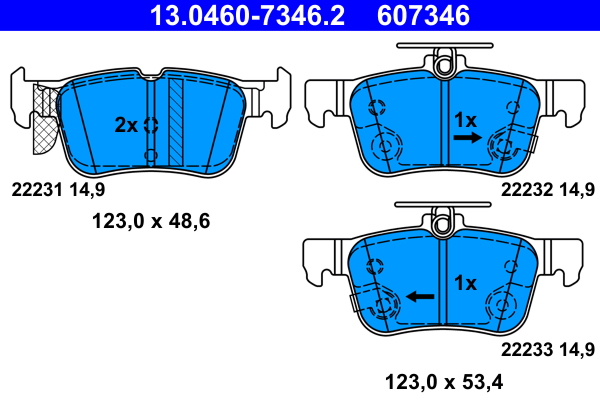 Placute frana ATE 13.0460-7346.2