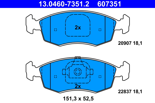 Placute frana ATE 13.0460-7351.2