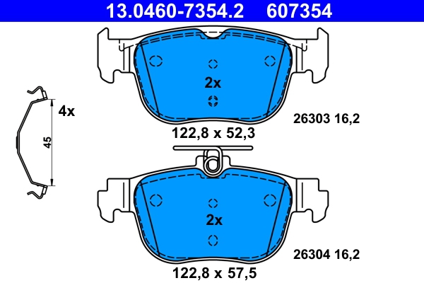 Placute frana ATE 13.0460-7354.2