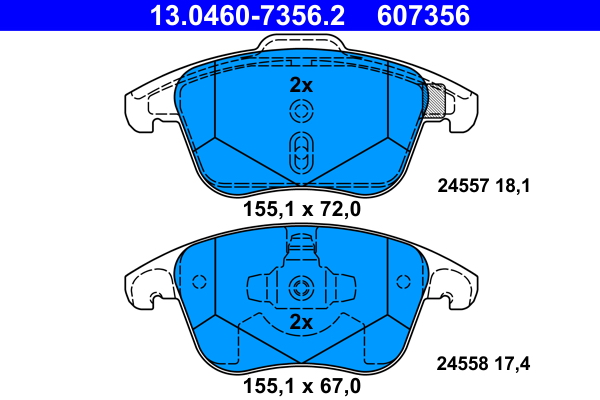 Placute frana ATE 13.0460-7356.2