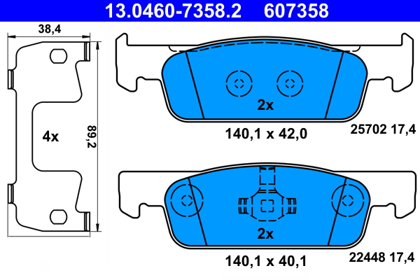 Placute frana ATE 13.0460-7358.2
