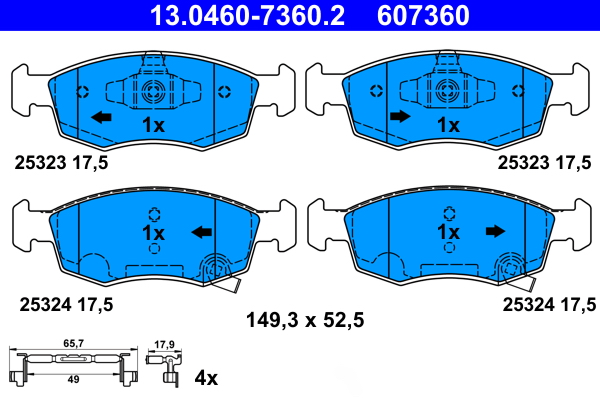 Placute frana ATE 13.0460-7360.2