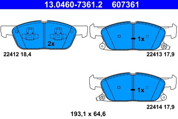 Placute frana ATE 13.0460-7361.2