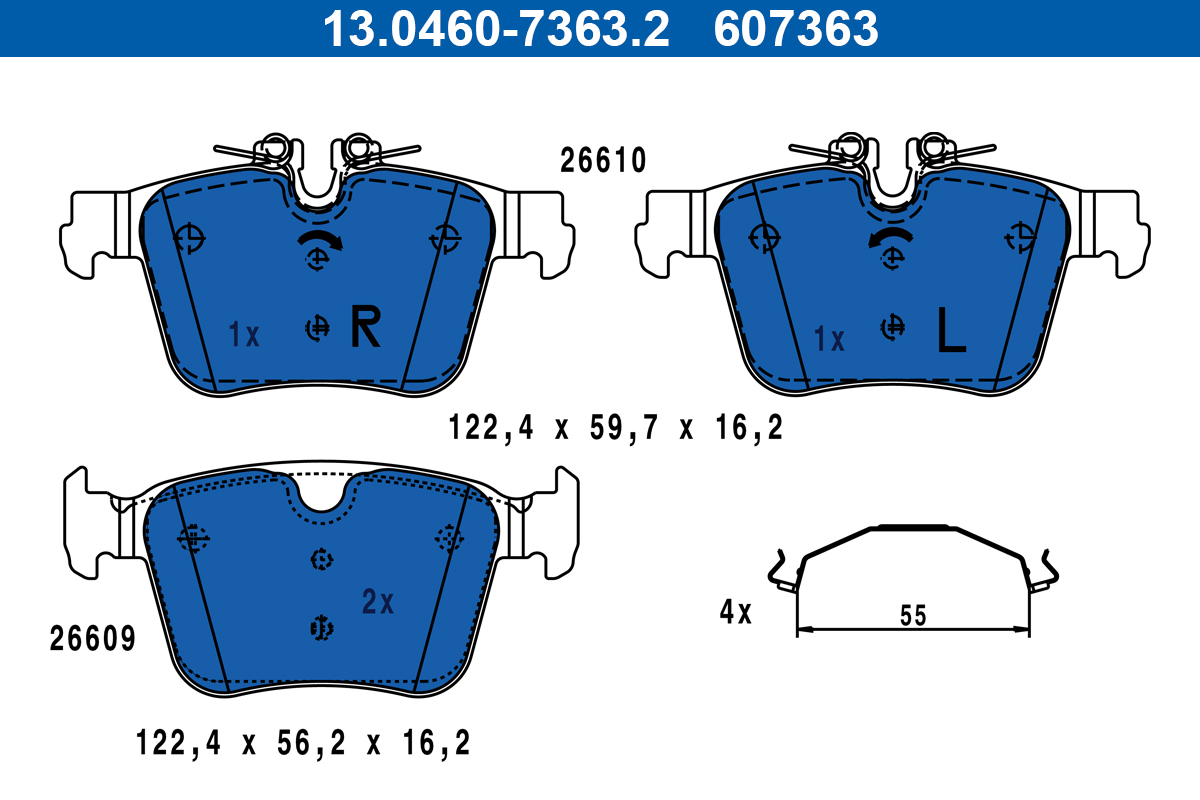 Placute frana ATE 13.0460-7363.2