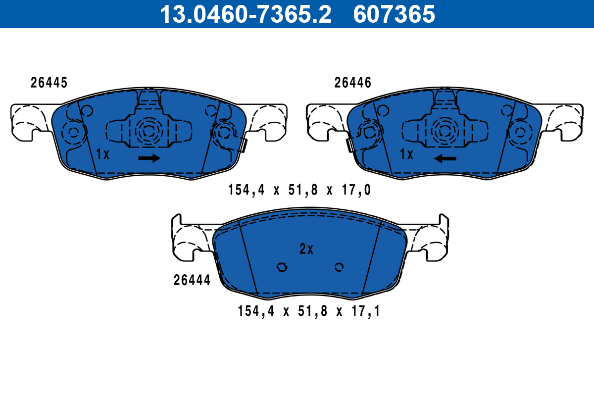 Placute frana ATE 13.0460-7365.2