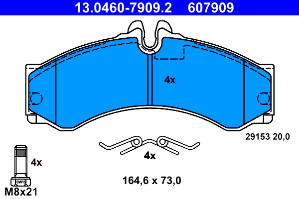 Placute frana ATE 13.0460-7909.2