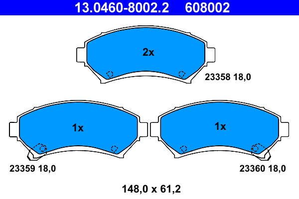 Placute frana ATE 13.0460-8002.2
