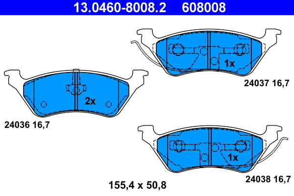Placute frana ATE 13.0460-8008.2