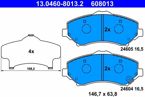 Placute frana ATE 13.0460-8013.2