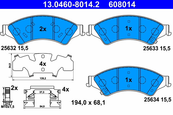 Placute frana ATE 13.0460-8014.2