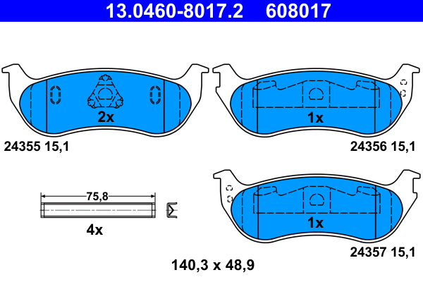 Placute frana ATE 13.0460-8017.2