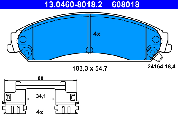 Placute frana ATE 13.0460-8018.2