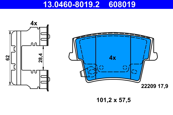 Placute frana ATE 13.0460-8019.2