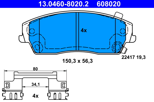 Placute frana ATE 13.0460-8020.2