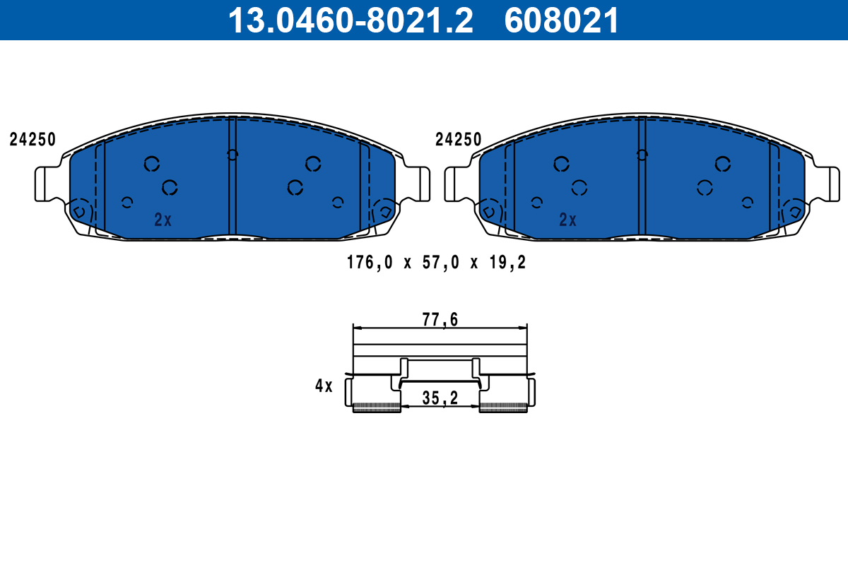 Placute frana ATE 13.0460-8021.2