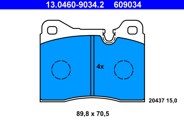 Placute frana ATE 13.0460-9034.2