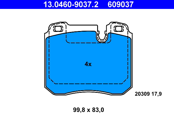 Placute frana ATE 13.0460-9037.2