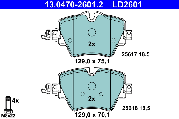 Placute frana ATE 13.0470-2601.2