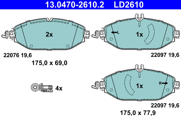 Placute frana ATE 13.0470-2610.2